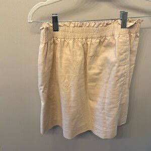 Khaki linen skirt from J.Crew size 4 elastic waist